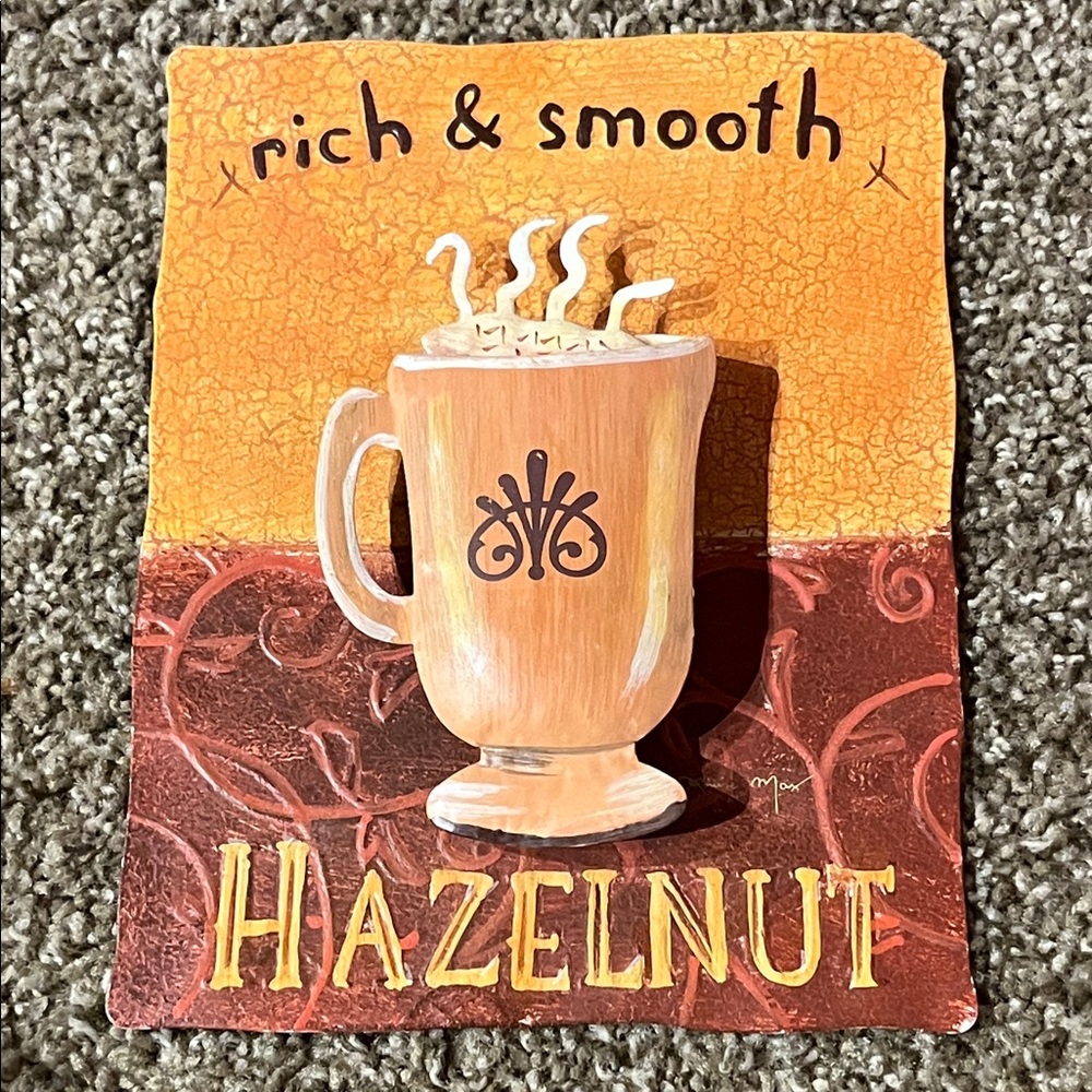 Hazelnut Coffee metal Wall Art